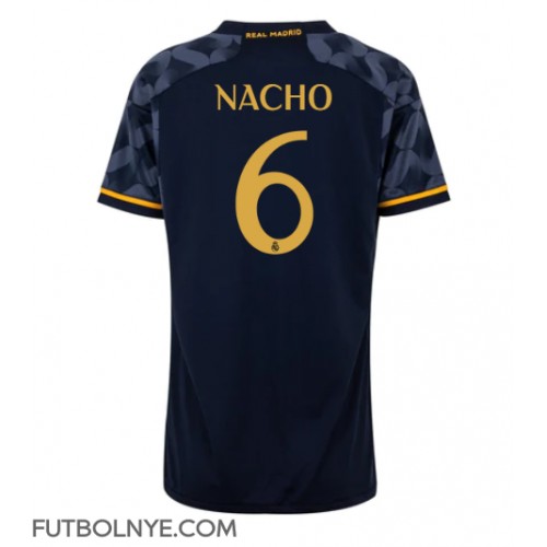 Camiseta Real Madrid Nacho #6 Visitante Equipación para mujer 2023-24 manga corta